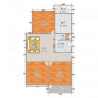 北安居小区2楼三室2厅86m²93万送车位储藏室可贷款拎包住