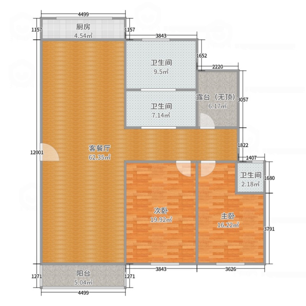 毛坯1室0厅0卫122m²1400元/月  带个楼 空间很大 住五六个人  没问题