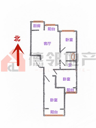 颐和花园  3室2厅1卫  130m² 105万元